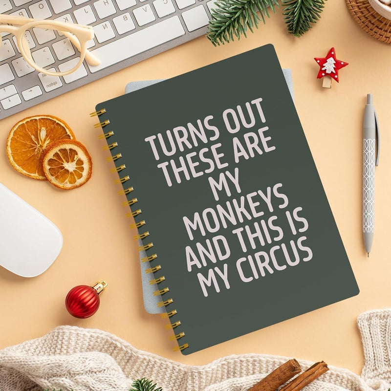 EKGJW Funny Notebooks for Work, Green Aesthetic Journal, Funny Boss Day Gifts, Boss Gifts for Men Women, Funny Gifts for Boss, Boss Office Decor, Spiral Notebook 5.5x8.3 Inch - Image 4